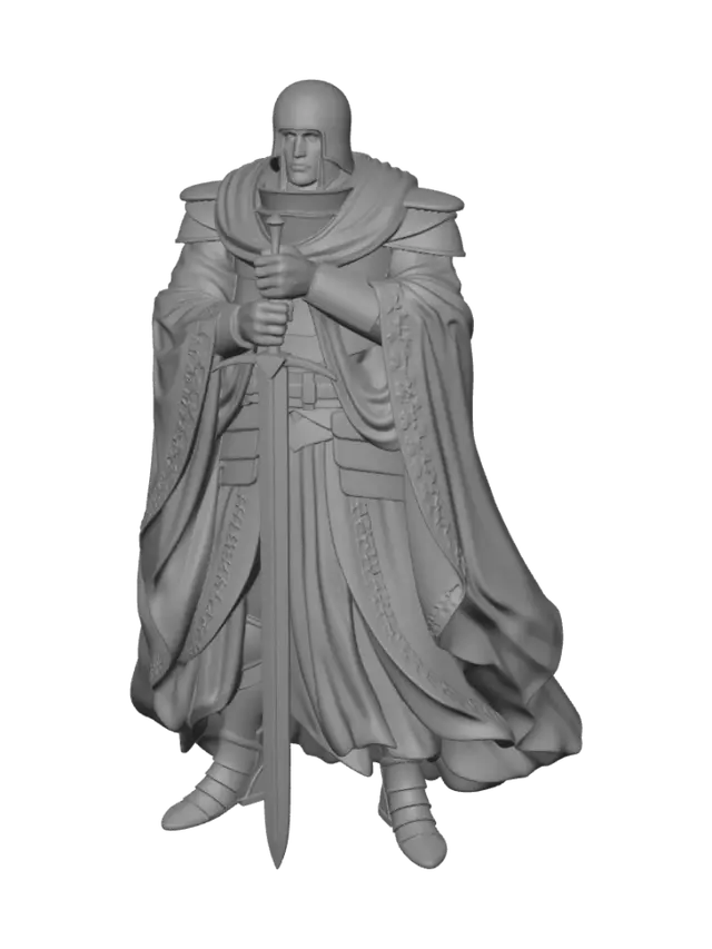 3D model for White Knight of the Silver Sword