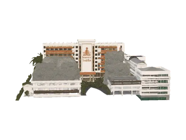 3D model for Aerial View of a Thai Hospital Campus