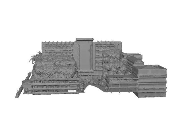 3D model for Aerial View of a Thai Hospital Campus