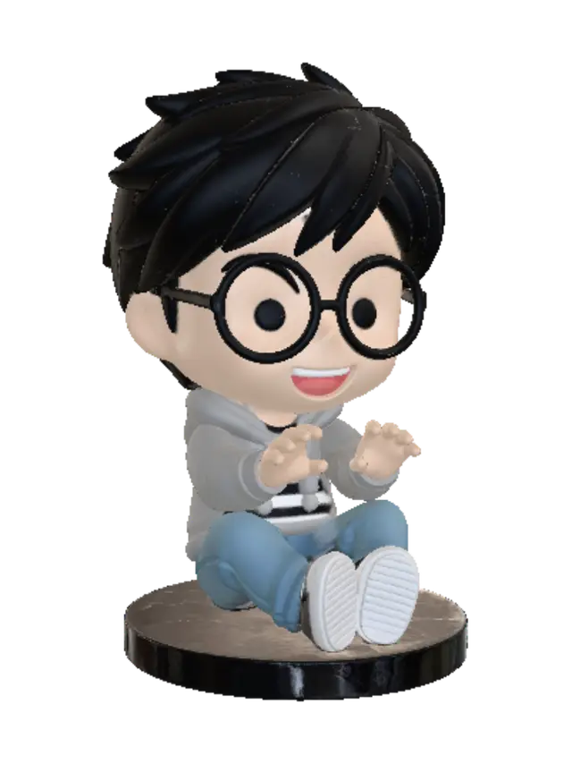 Modello 3D Happy nerd, generato dall’IA