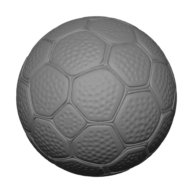 3D model for Red-Outlined Soccer Ball