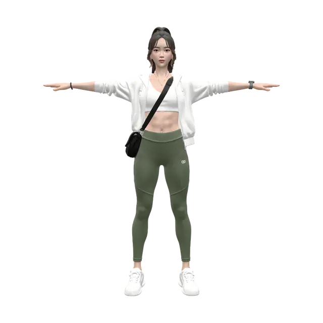 Strength in Symmetry - Yoga 3D model, vytvořený pomocí AI
