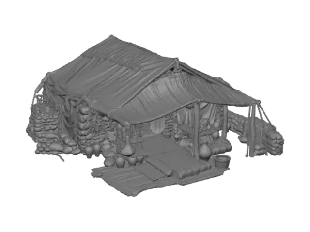 3D model for Desert Dwelling with Clay Pots