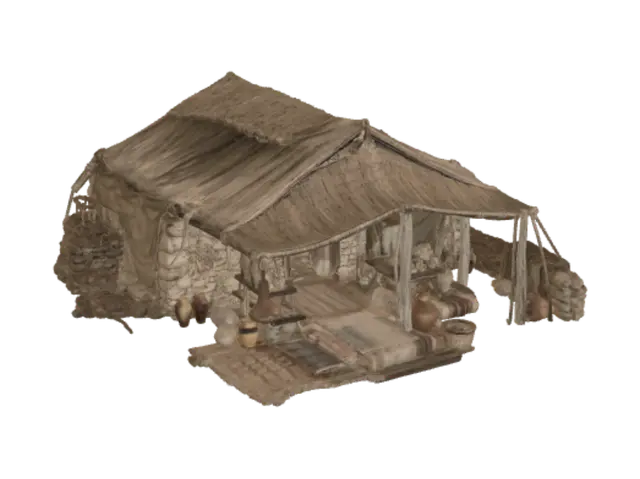3D model for Desert Dwelling with Clay Pots
