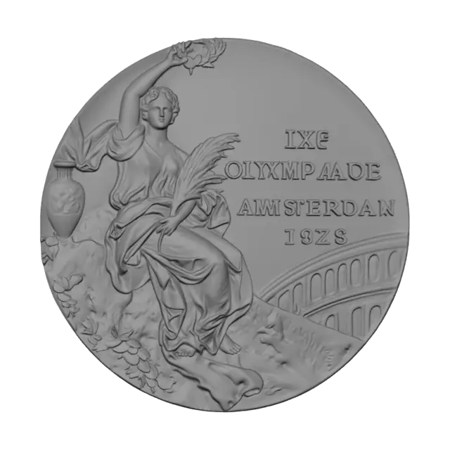 3D model for 1928 Amsterdam IX Olympiad Medal