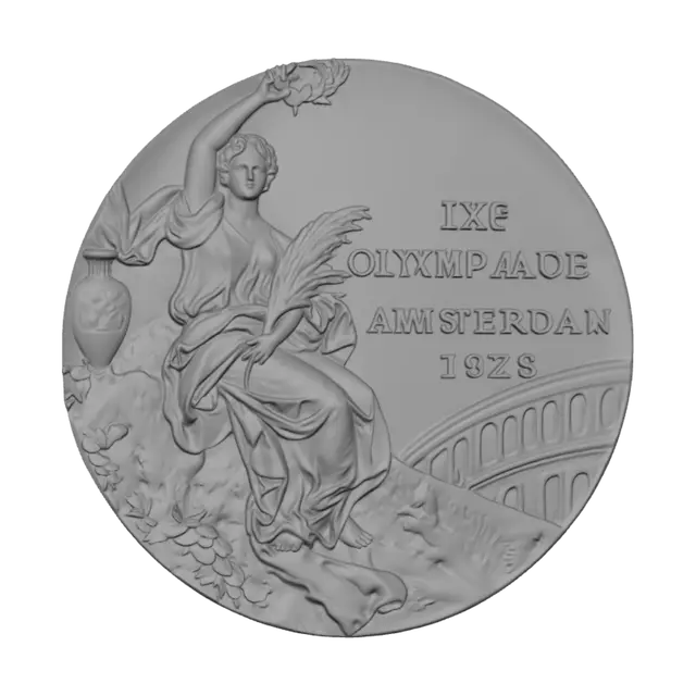 3D model for 1928 Amsterdam IX Olympiad Medal