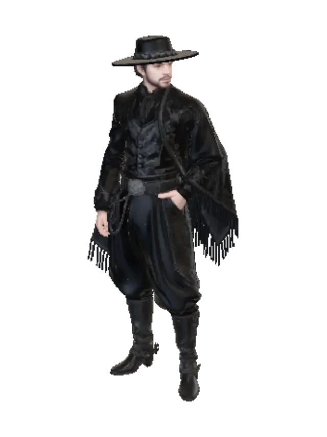 Midnight Velvet Charro - Texas 3D model, vytvořený pomocí AI