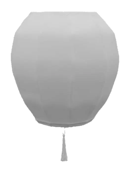 3D model for [3D] [游戏资产] 一个漂浮空中的孔明灯, 高度详细, 逼真的3D模型、高度风格化且拥有8K纹理。采用明亮鲜艳的配色方案。黑色背景 .