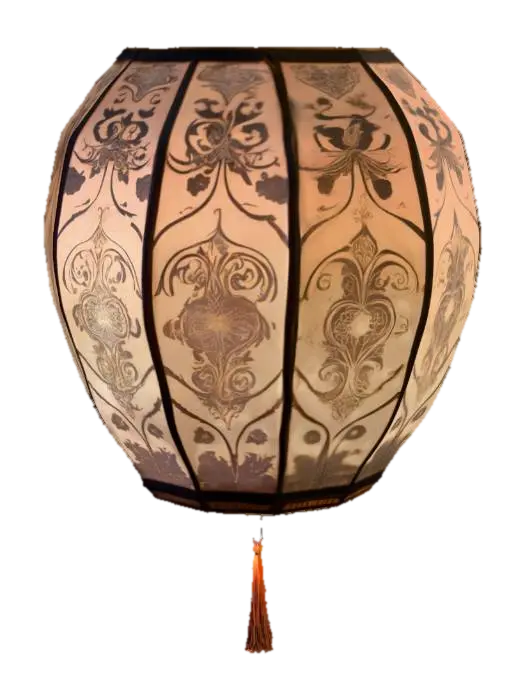 3D model for [3D] [游戏资产] 一个漂浮空中的孔明灯, 高度详细, 逼真的3D模型、高度风格化且拥有8K纹理。采用明亮鲜艳的配色方案。黑色背景 .