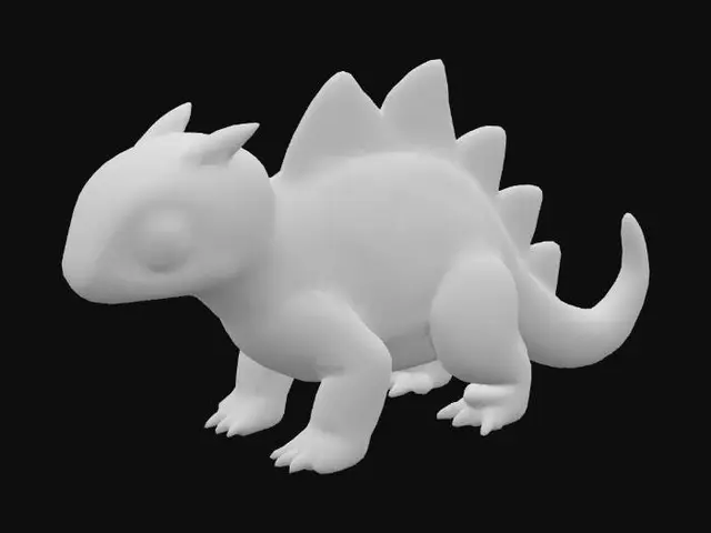 3D model for #PBR#, Shiny scaly rainbow animal, pokemon like cute.Spiritual, elemental creature sparkly, wet or armored, #PBR#