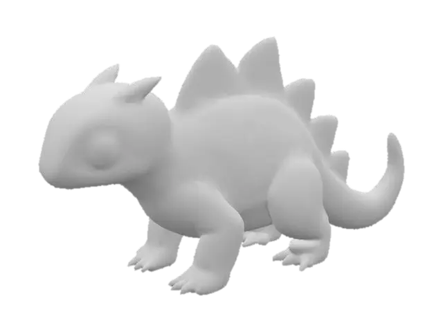 3D model for #PBR#, Shiny scaly rainbow animal, pokemon like cute.Spiritual, elemental creature sparkly, wet or armored, #PBR#