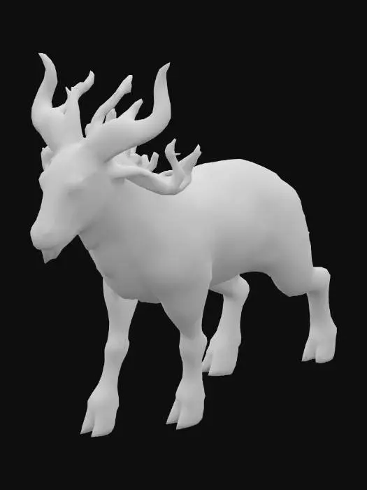 3D model for anime like pokemon, spiritual pets. fantasy,Big and muscular elemental. fire Goat, wooly goat, mature adult, Hell, demon goat, horn of fire. fire hoof fire eyes