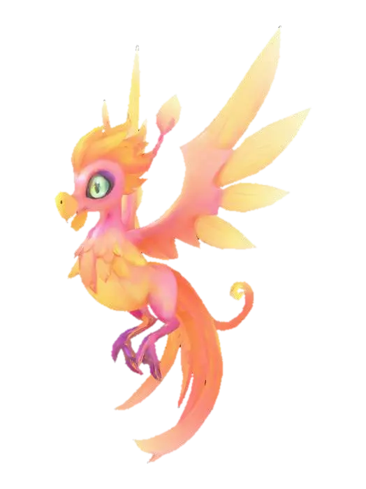 anime like pokemon, spiritual pets. fantasy,Stylized, colorfull, epic and cute Peryton AI 생성 3D 모델