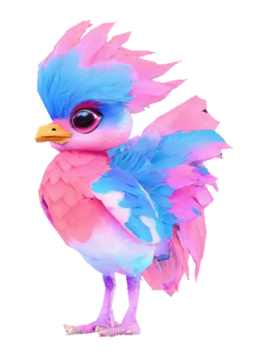 anime like pokemon, spiritual pets. fantasy,Stylized, colorfull, epic and cute Peryton AI 생성 3D 모델