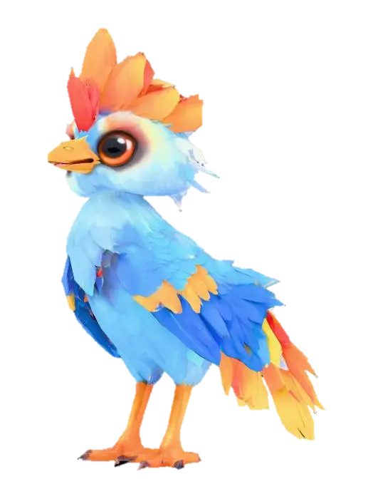 anime like pokemon, spiritual pets. fantasy,Stylized, epic and cute Peryton, mythical creature AI 생성 3D 모델