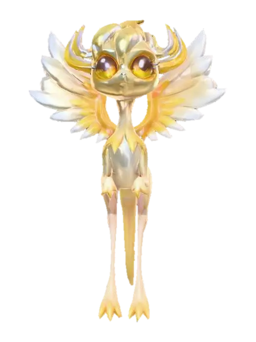anime like pokemon, spiritual pets. fantasy,Stylized, epic and cute Peryton, mythical creature,… AI 생성 3D 모델