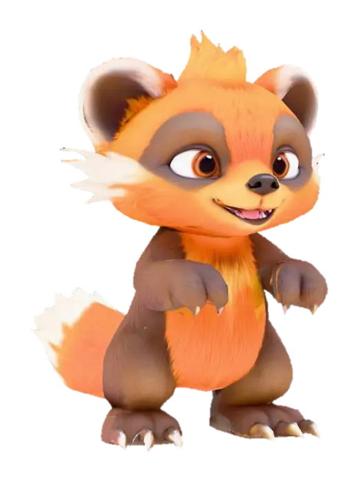 3D model for anime like pokemon, spiritual pets. fantasy,Stylized, epic and cute mythical creature, Honey Badger