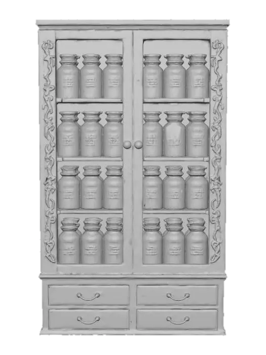 3D model for Antique Spice Cabinet, #Halloween2025#