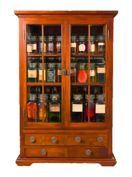 Cabinet of Curiosities - Shelves 3D model, vytvořený pomocí AI