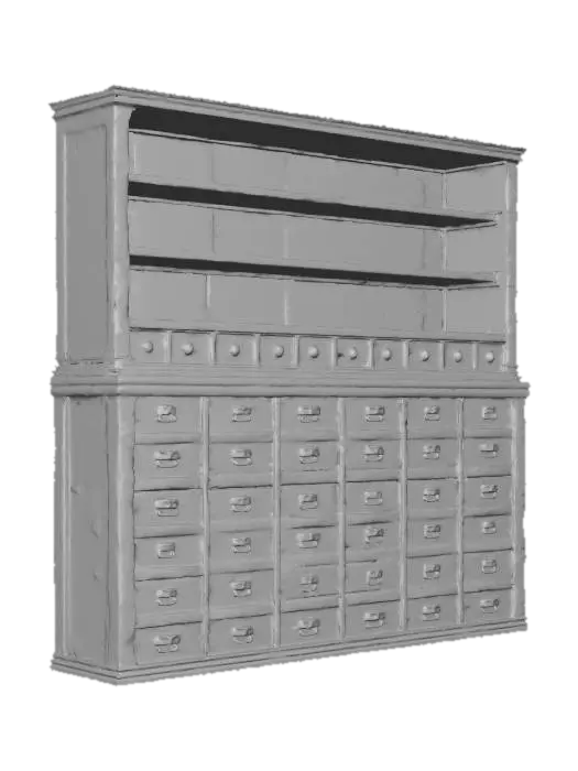 3D model for Antique Apothecary Cabinet, #Halloween2025#