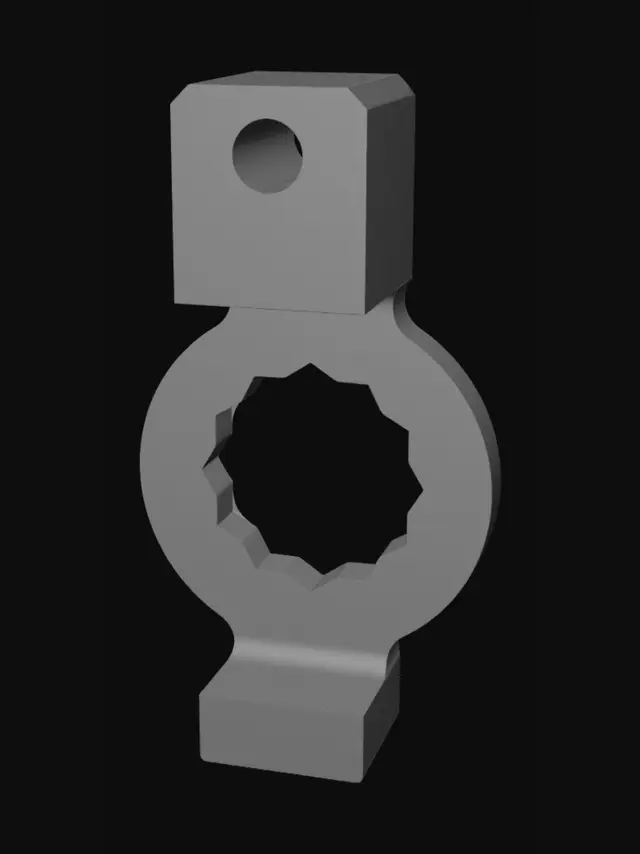 3D model for Aluminum bracket with through hole