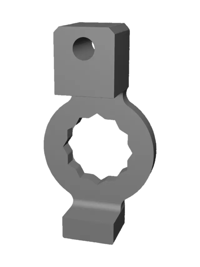 3D model for Aluminum bracket with through hole