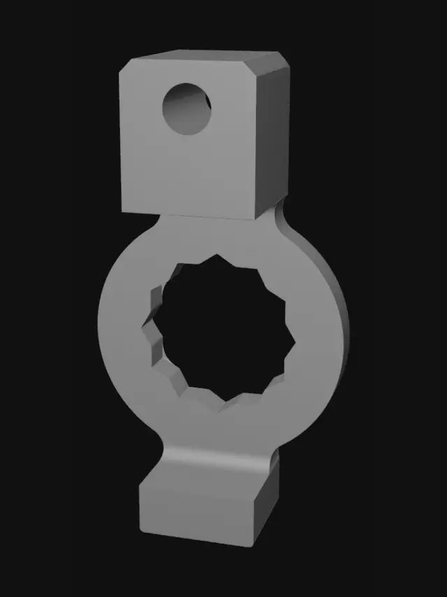 3D model for Aluminum bracket with through hole