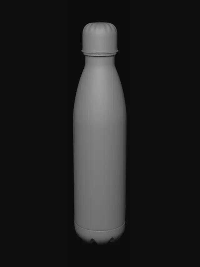 3D model for Black matte water bottle