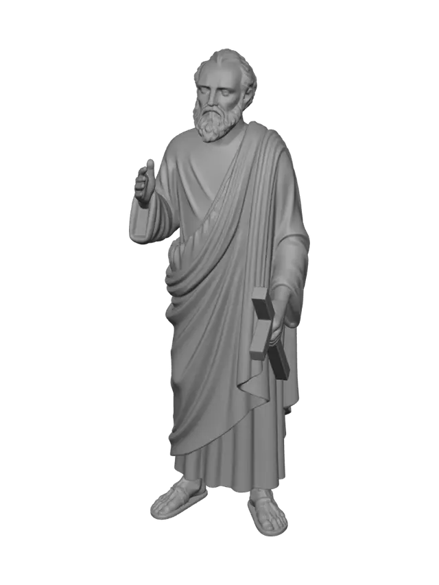 3D model for Statue of a Bearded Figure with a Cross