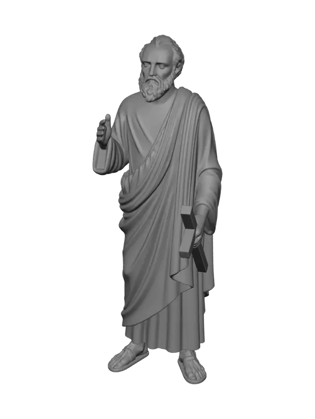 3D model for Statue of a Bearded Figure with a Cross