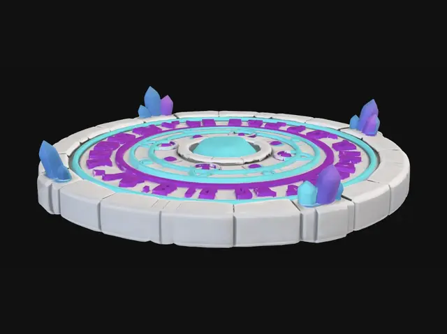 3D model for Crystal Runic Circle