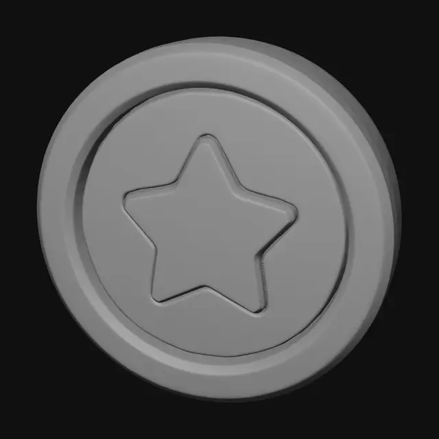 3D model for Golden Star Coin
