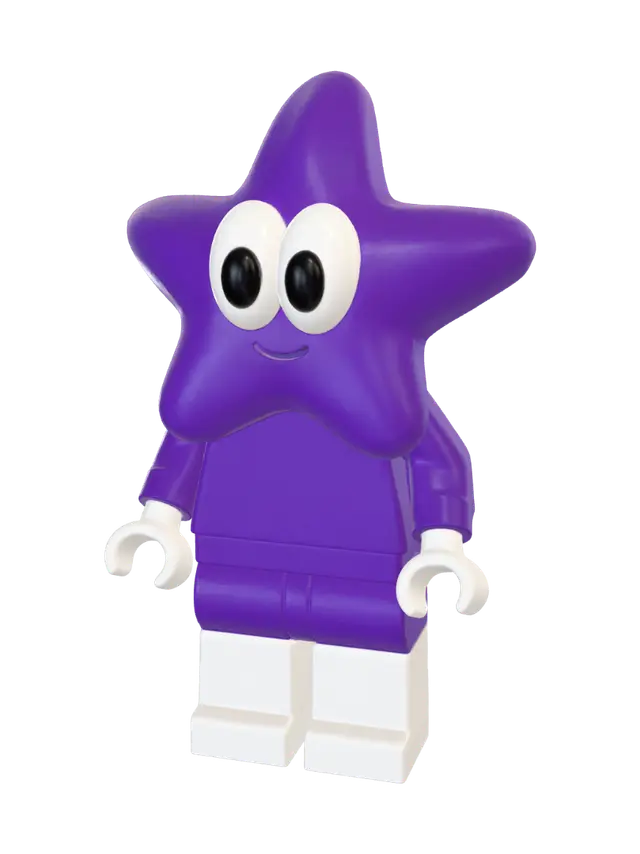 3D model for Purple Star Minifigure