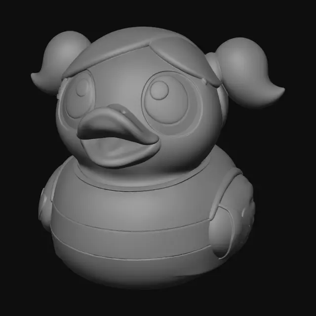 3D model for Sunny Duck in a Blue Swimsuit