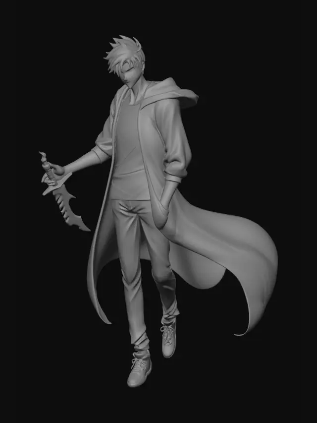 3D model for Crimson Edge Swordsman