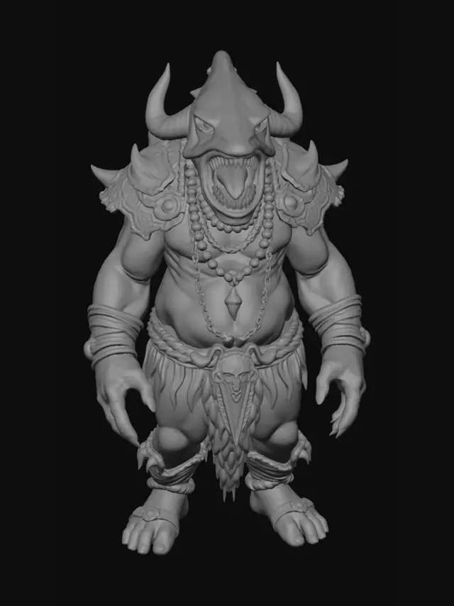3D model for Ocean Trolls are massive creatures, hardened by salt and wind. Their bodies are often scarred, and their skin can be as rough as sandstone. They combine the raw strength of Trolls with the mystical elements of the ocean:
Armor and Adornment: They wear armor made of scales, shells, and fish skin. Their adornments are trophies: helmets made of sea beast skulls, necklaces made of shark teeth, and bracelets made of coral.