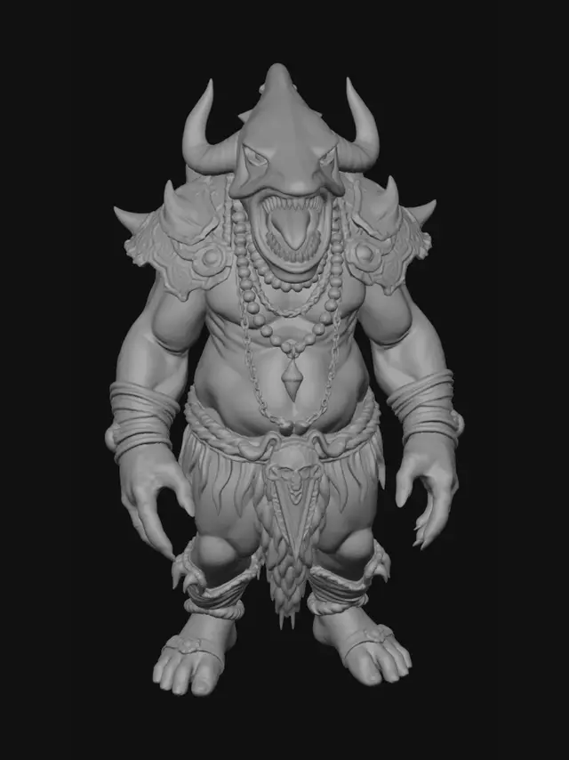 3D model for Ocean Trolls are massive creatures, hardened by salt and wind. Their bodies are often scarred, and their skin can be as rough as sandstone. They combine the raw strength of Trolls with the mystical elements of the ocean:
Armor and Adornment: They wear armor made of scales, shells, and fish skin. Their adornments are trophies: helmets made of sea beast skulls, necklaces made of shark teeth, and bracelets made of coral.