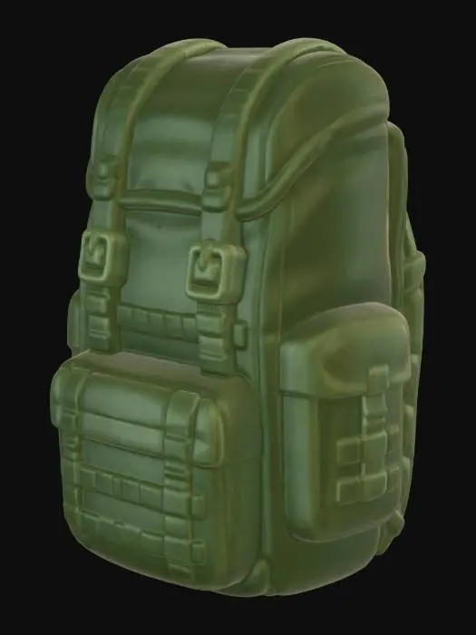 3D model for Olive Green Tactical Backpack