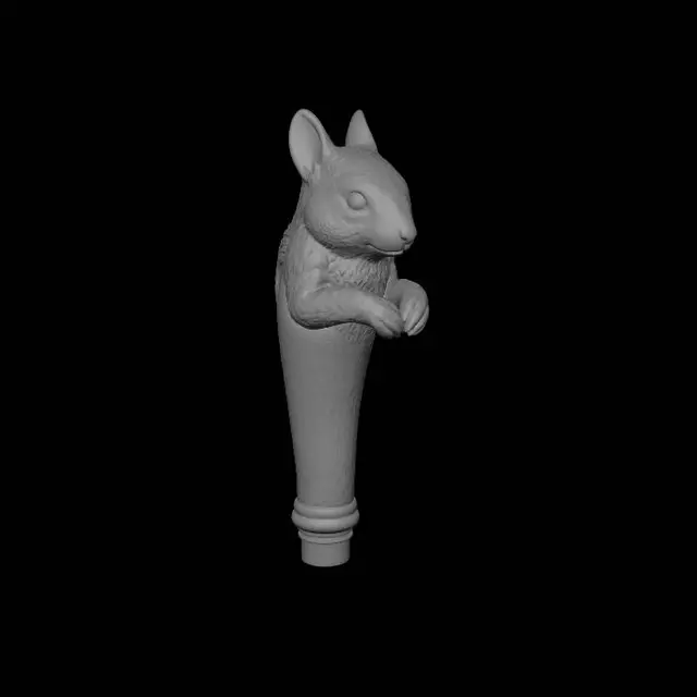 3D model for Squirrel Corkscrew Handle