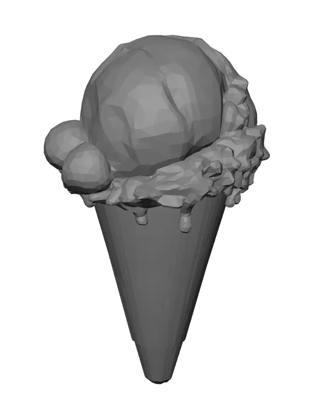 3D model for Strawberry Galaxy Ice Cream Cone