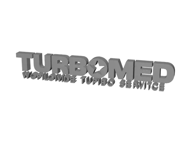 3D model for TurboMed Worldwide Turbo Service Logo