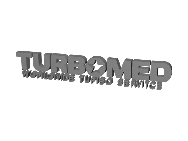 3D model for TurboMed Worldwide Turbo Service Logo