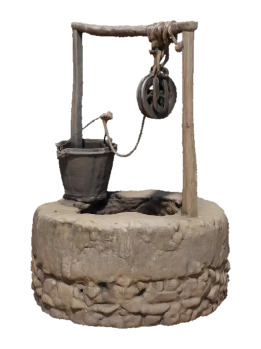 Deserted Well 3D model, vytvořený pomocí AI