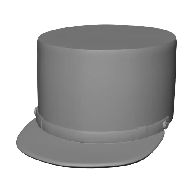 3D model for White military peaked cap