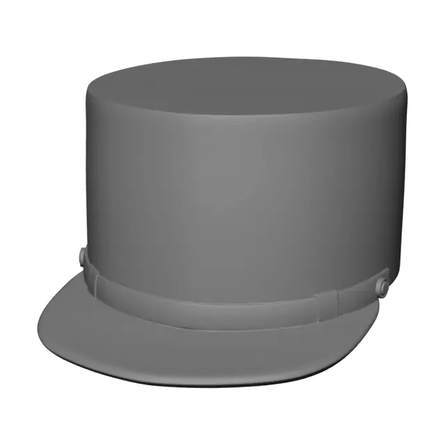 3D model for White military peaked cap
