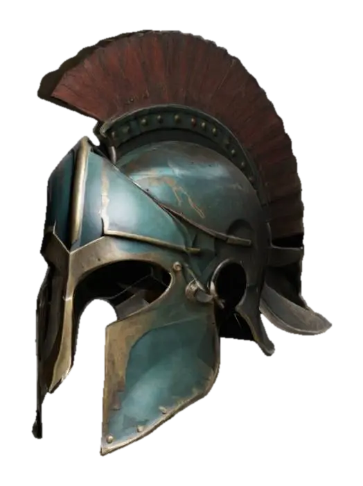 Ancient Spartan Helmet 3D model, vytvořený pomocí AI