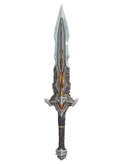 A low poly Fantasy Legendary Greatsword 3D model, vytvořený pomocí AI