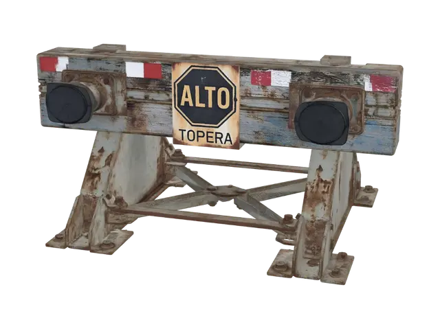 3D model for Rusty Roadblock Barrier