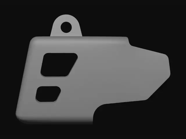 3D model for Black metal mounting bracket