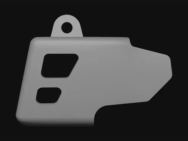 3D model for Black metal mounting bracket